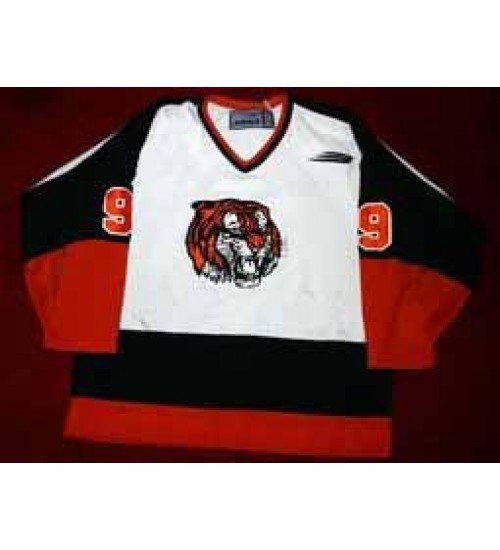 Custom WHL Medicine Hat Tigers 99 00 Tyson Mulock Home Hockey Jersey White